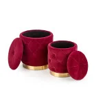 Pouf Polly burgundy order